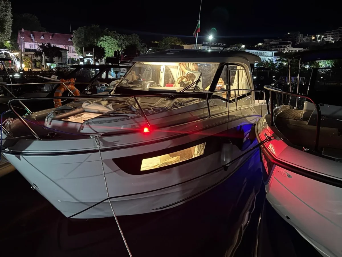 Kardia Moy lit up at night in Sozopol